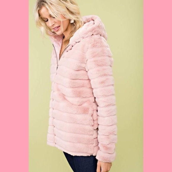 🆕LAST Jaclyn |  Ultra Soft Pink Hooded Jacket - Picture 5 of 8